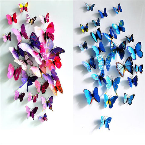 3D PVC Butterfly Wall Stickers