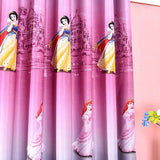 Pink Purple Cartoon Curtains
