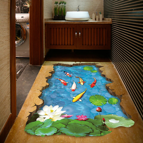 fishes Water Pool Floor Sticker