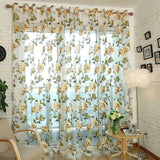 My House Floral Tulle Door Curtain